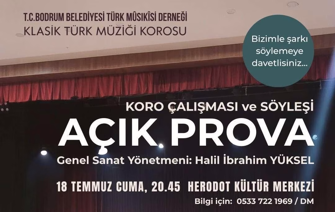 Bodrum’da Klasik Türk Müziği Açık Prova ile Hayat Buluyor